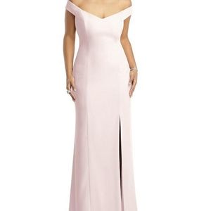Dessy Collection Off-the-Shoulder Gown
